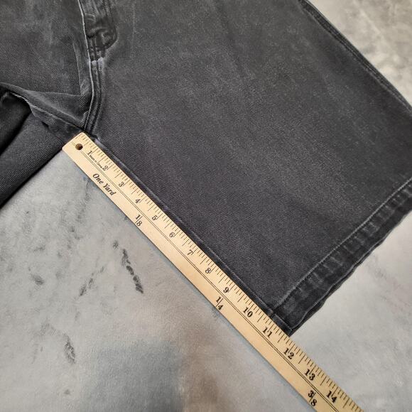 Godbody Denim Technology Shorts Mens 32 Black Long Bermuda 5-Pocket Zip Fly - Picture 5 of 8